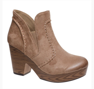 Pam Wedge Bootie -Taupe