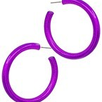 45MM Metallic Coated Hoops - Purple