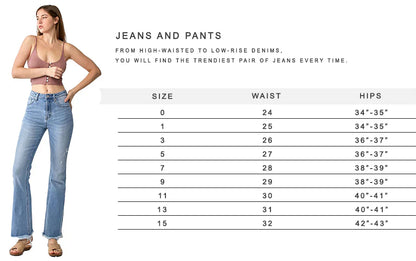 Risen High Rise Ankle Flare Jeans - Brown