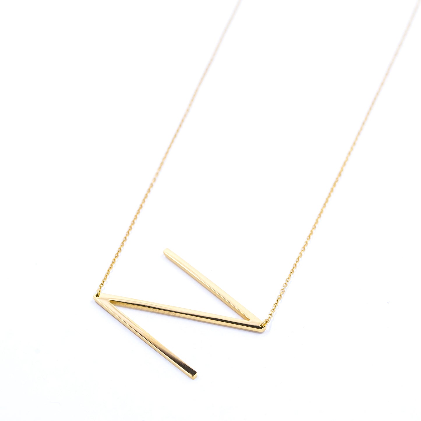 Jonsey Wood Initial Necklace - Gold