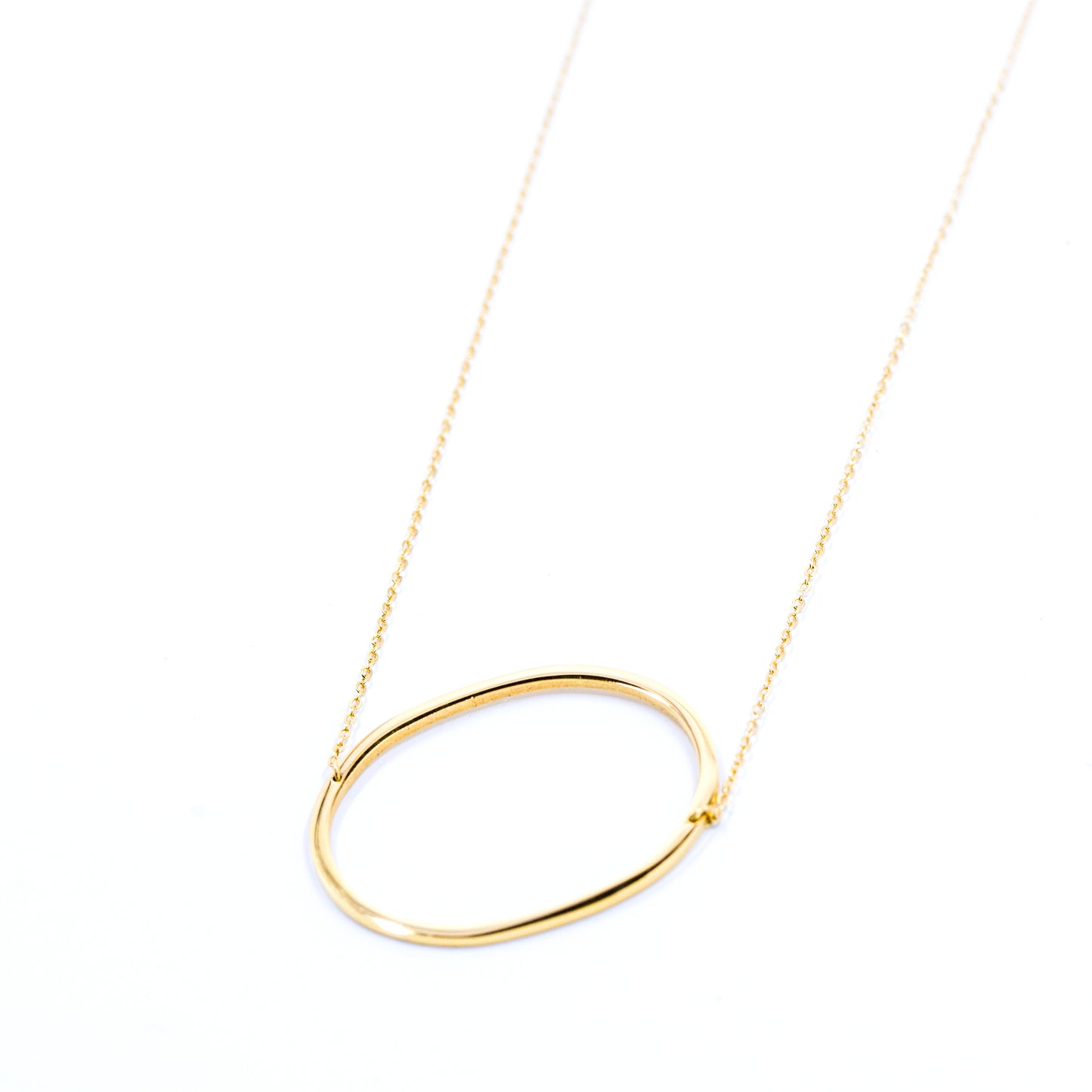 Jonsey Wood Initial Necklace - Gold