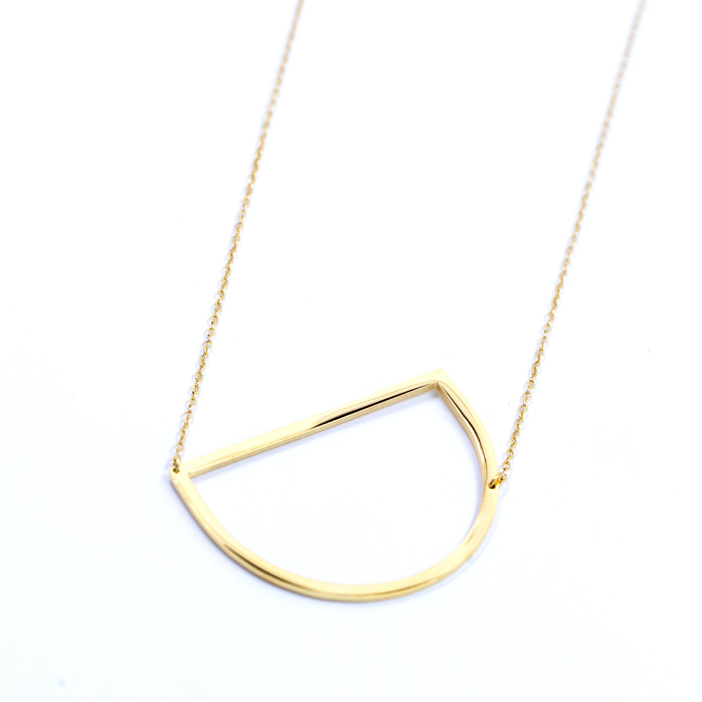 Jonsey Wood Initial Necklace - Gold