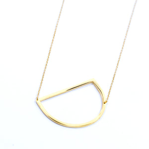 Jonsey Wood Initial Necklace - Gold