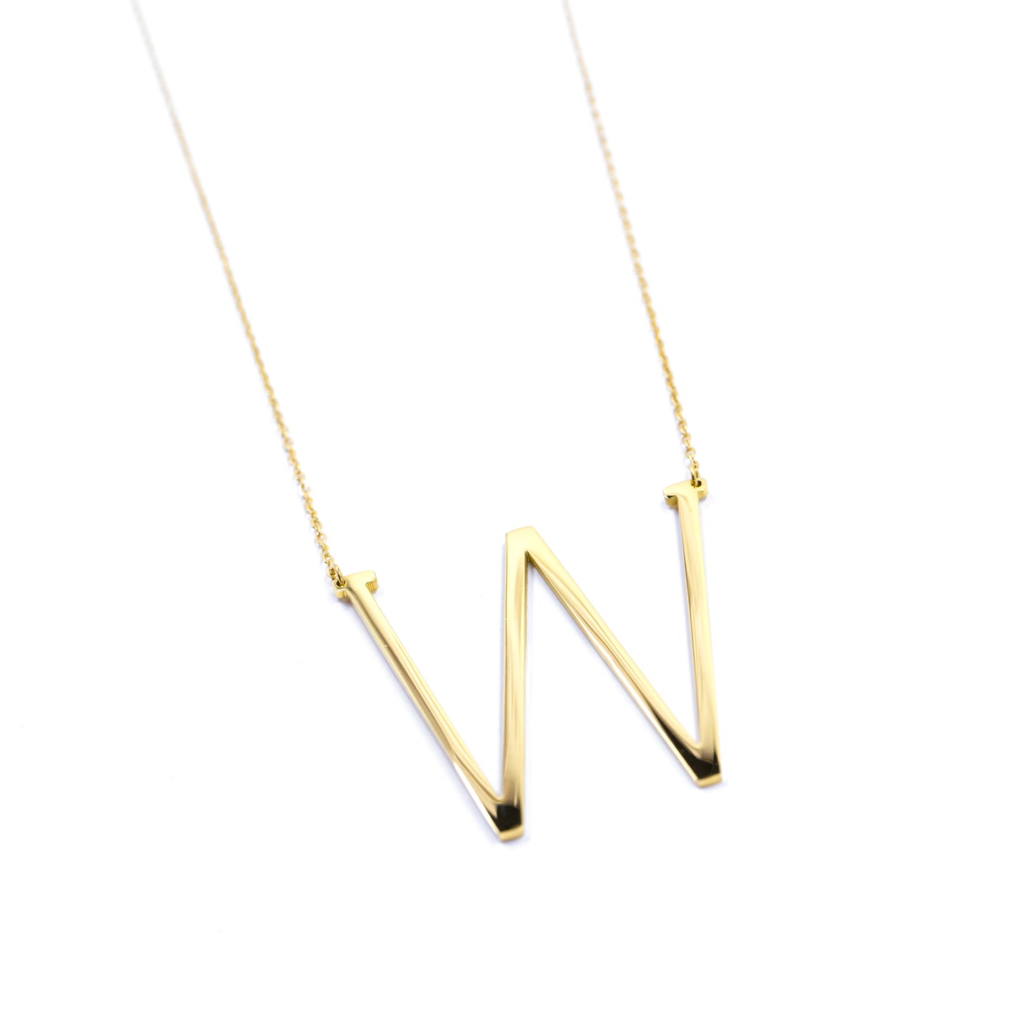 Jonsey Wood Initial Necklace - Gold
