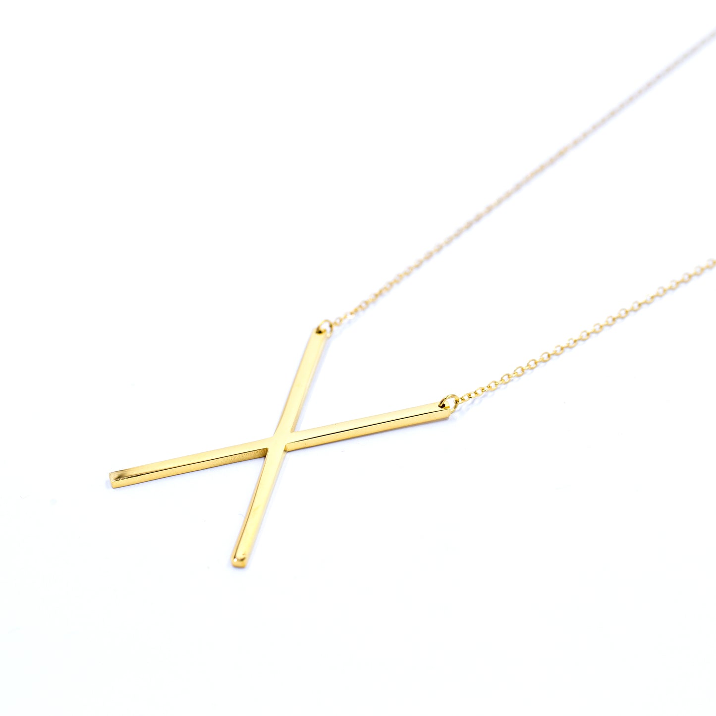 Jonsey Wood Initial Necklace - Gold