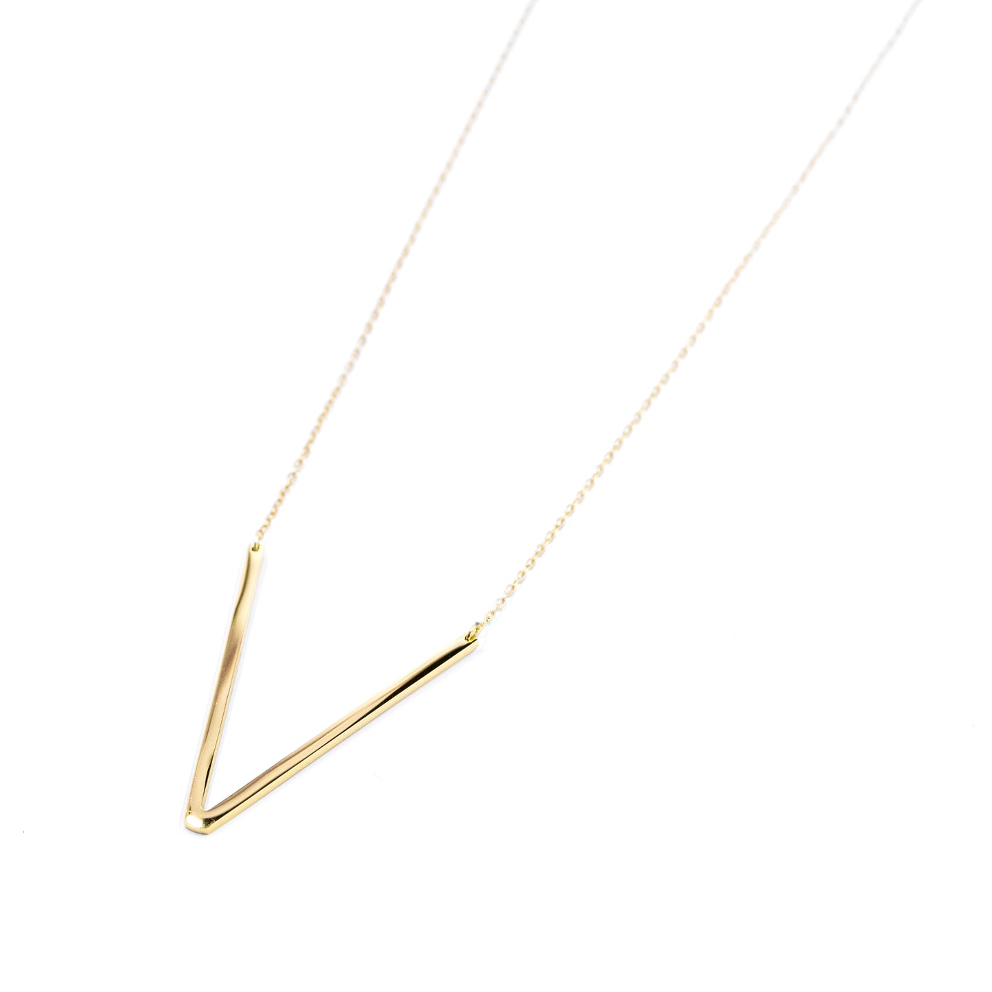 Jonsey Wood Initial Necklace - Gold