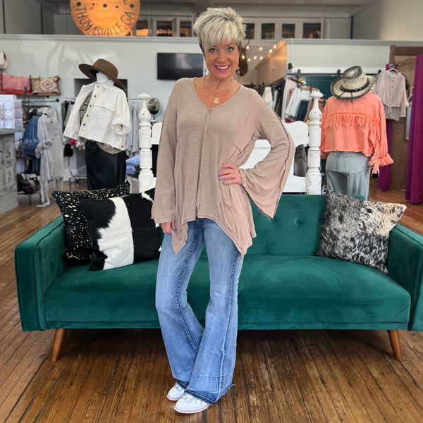 A Hot to Trot Top - Taupe