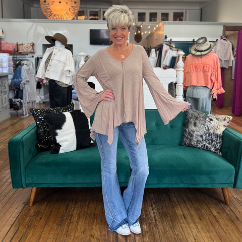 A Hot to Trot Top - Taupe
