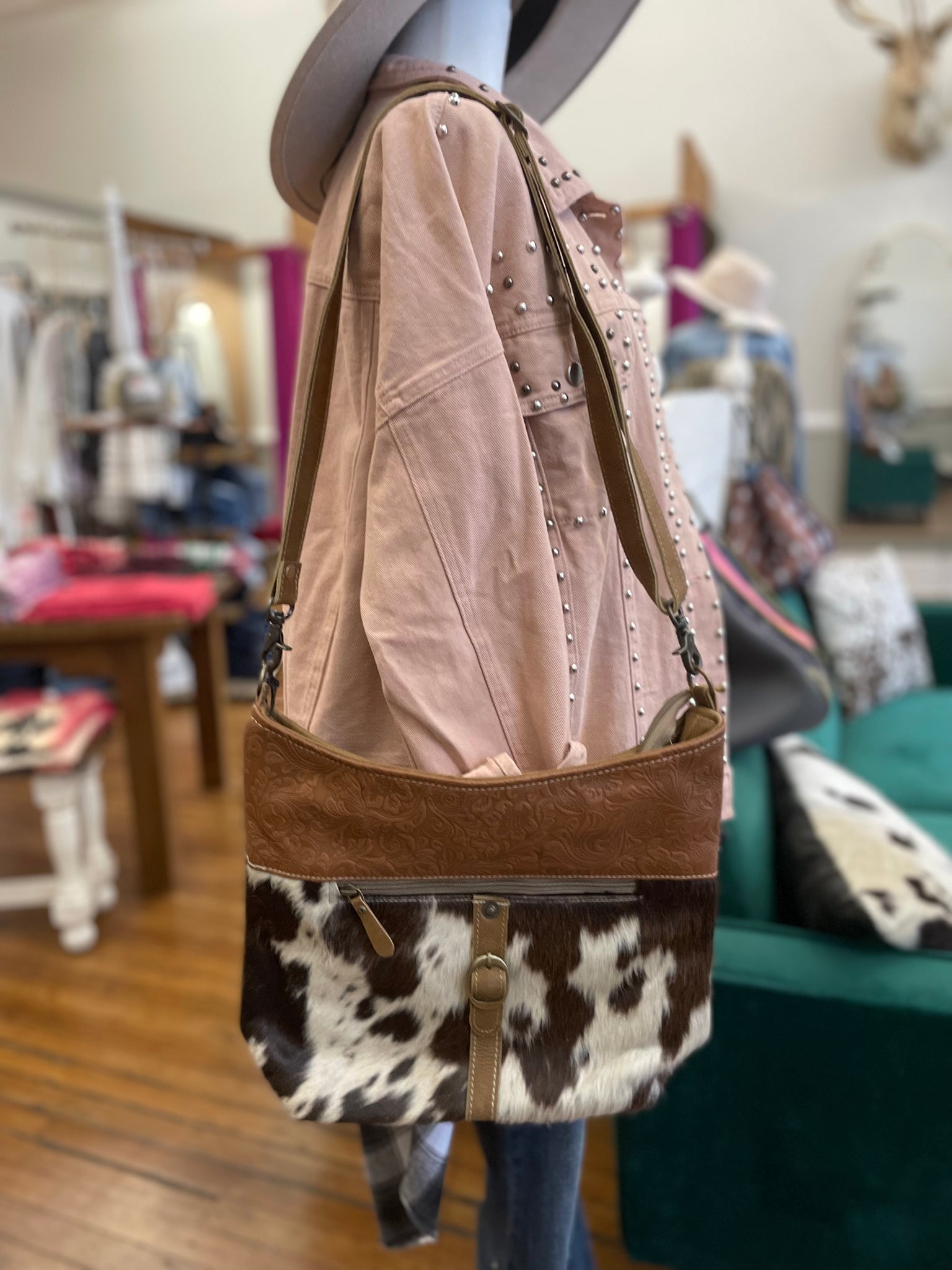 A Snooze Leather & Hairon Bag