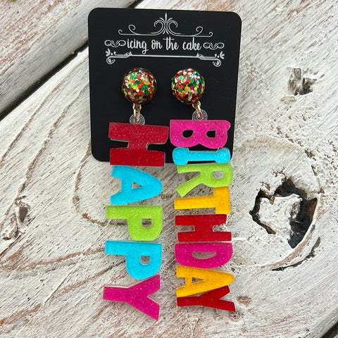 Happy Birthday Earrings