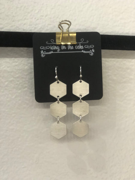 Matte Hexagon Earrings