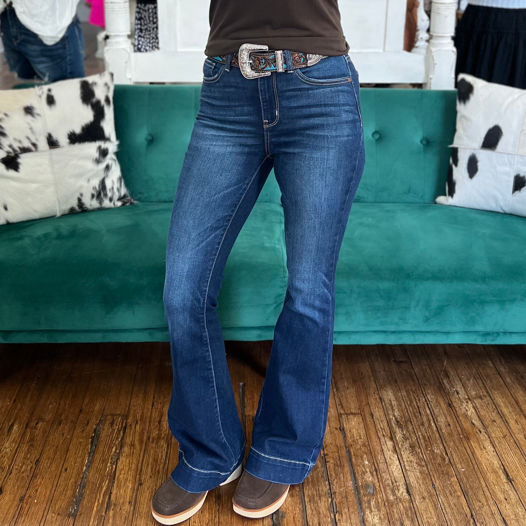 A Judy Blue Hi-Rise Trouser Flare