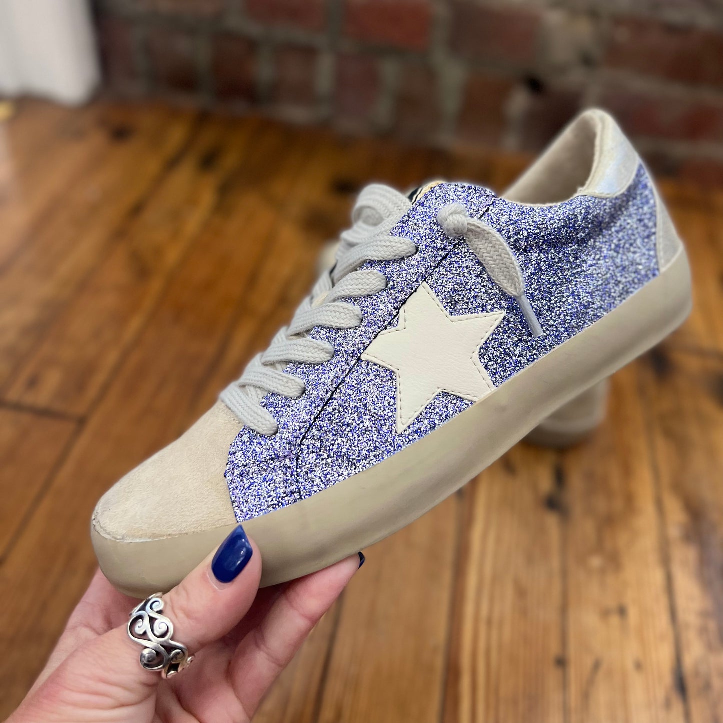 A Paula Sneaker - Purple Glitter
