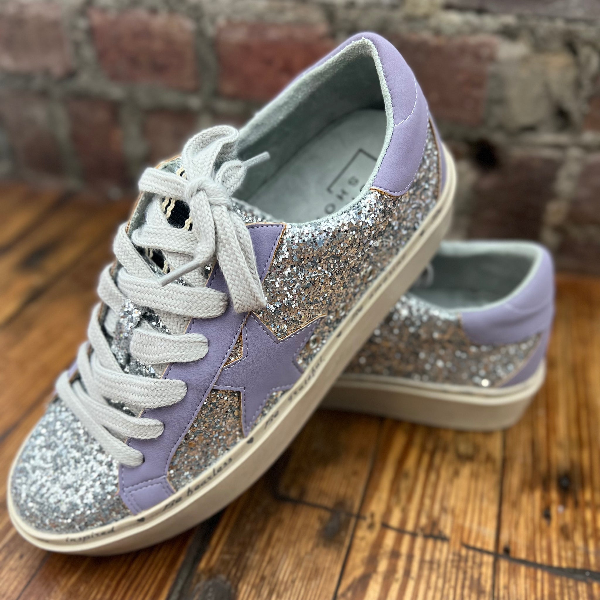 A Pixie Sneaker - Silver Sparkle