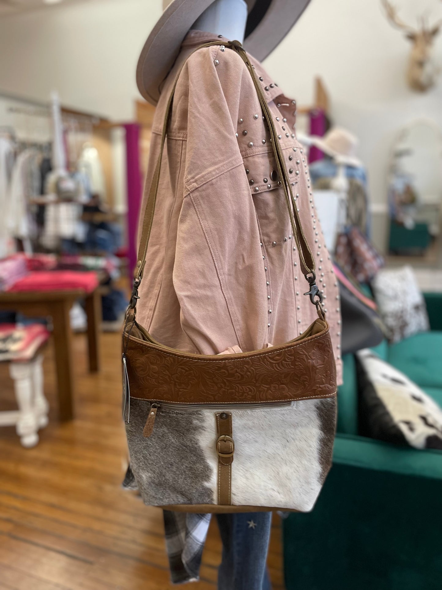 A Snooze Leather & Hairon Bag
