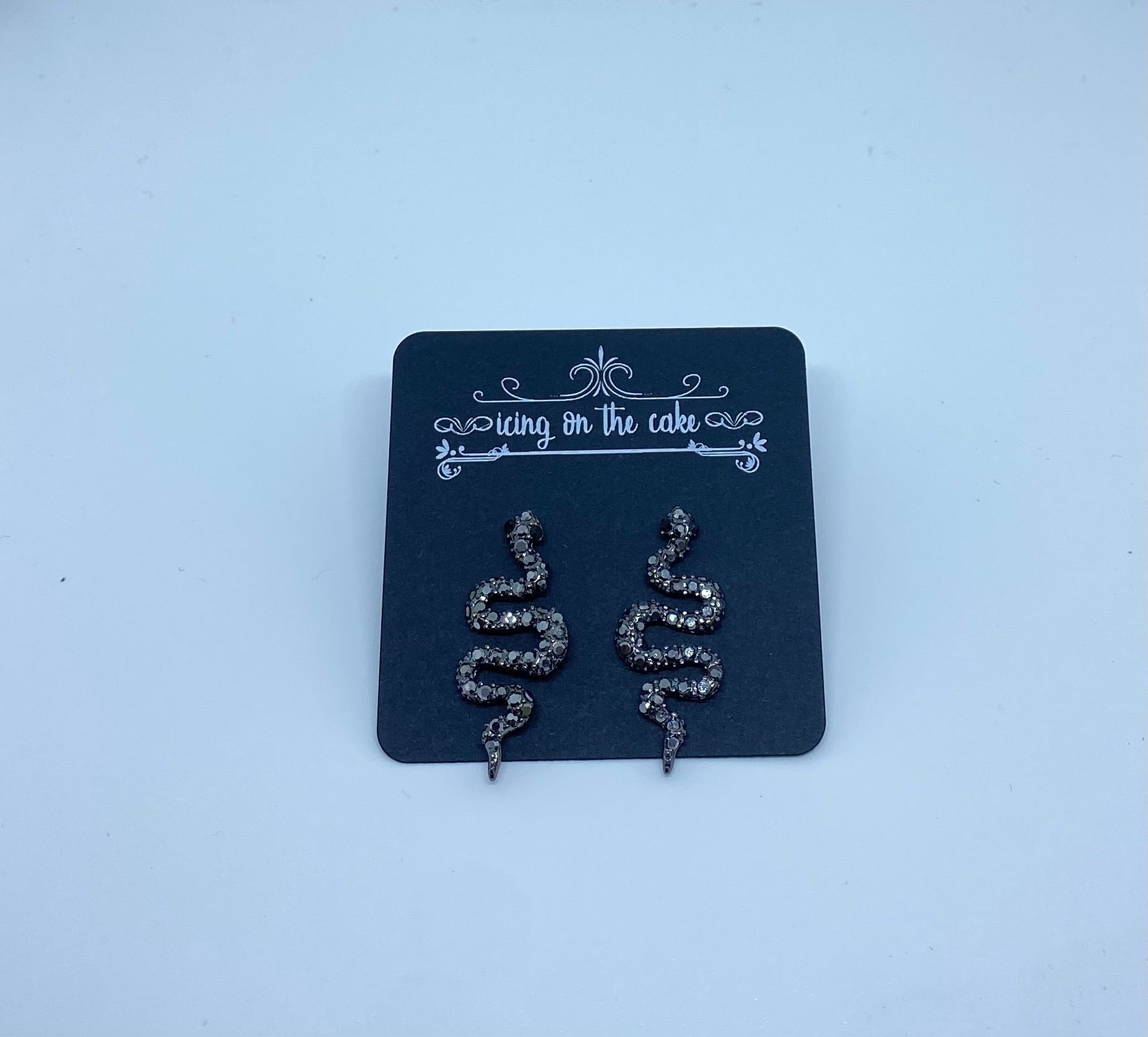 Paved Snake Earrings