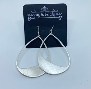 Geometric Teardrop 2" Earring