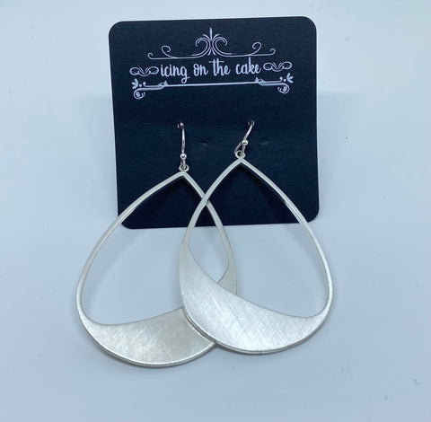 Geometric Teardrop 2" Earring
