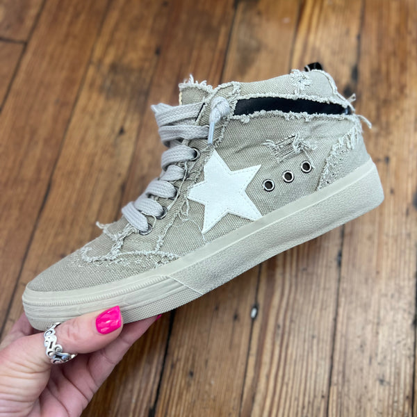 A Paulina Sneaker - Taupe Canvas