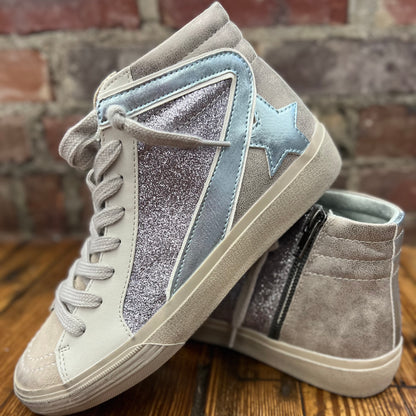A Roxanne Sneaker - Pewter Distressed