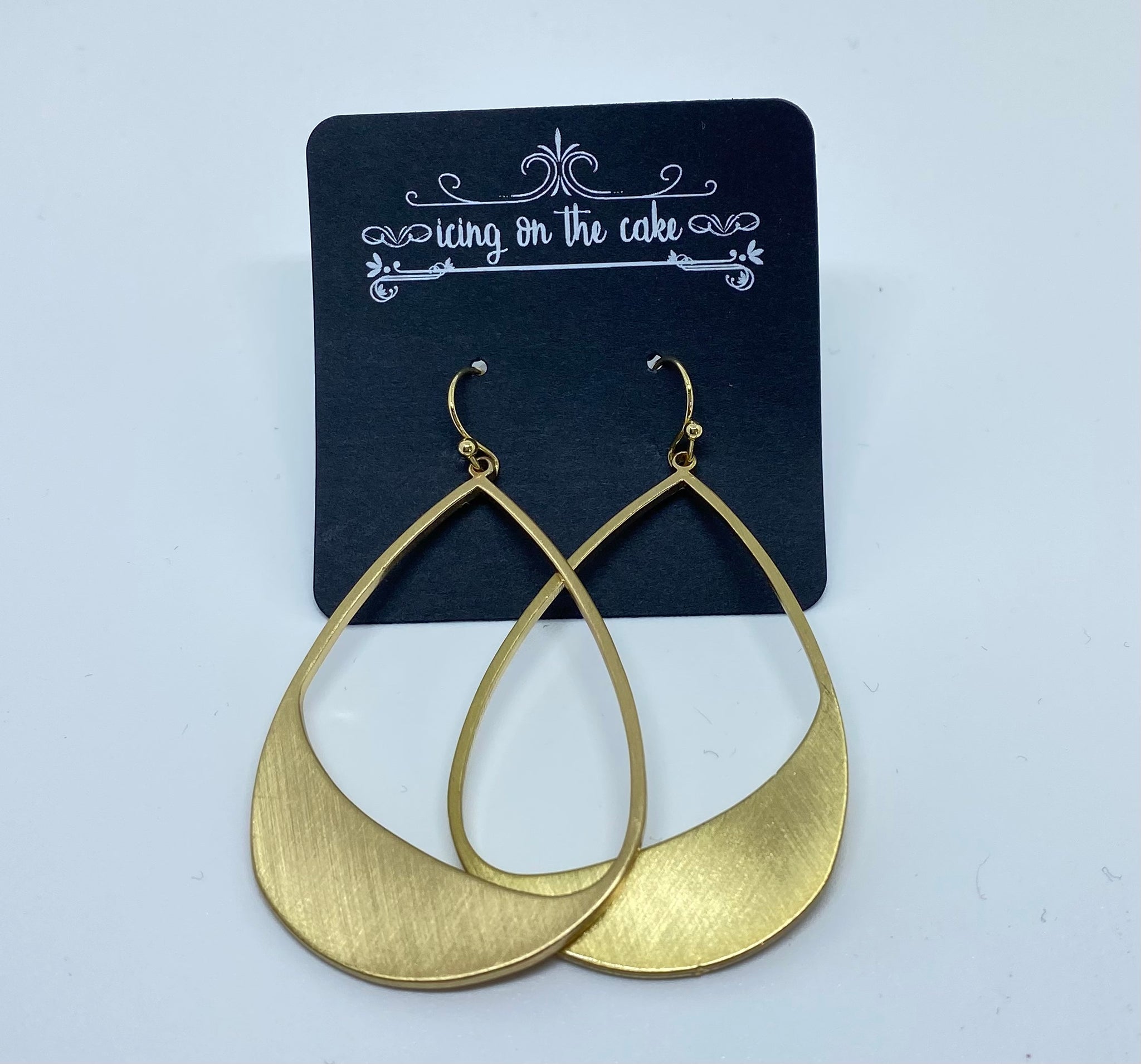 Geometric Teardrop 2" Earring